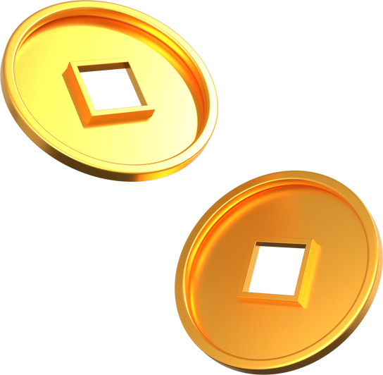 chinese new year gold coin